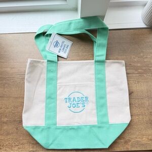 Mint Green and Cream Tote Bag